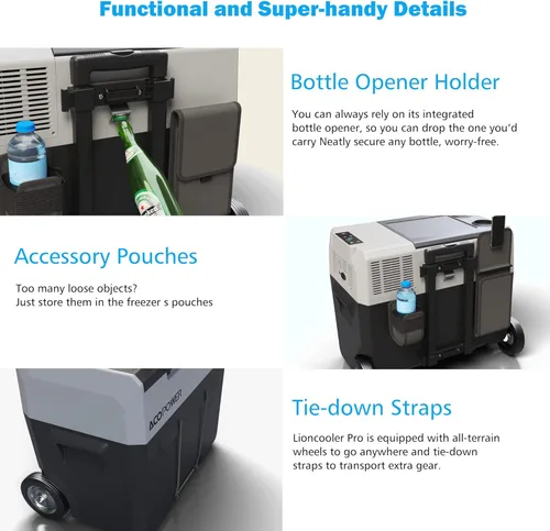 Miniatura 3 de ACOPOWER LiONCooler Pro HY-COMBO-PX30 - Congelador solar portátil de 32 cuartos de galón y panel solar de 90 W, kit combinado para camión, caravana