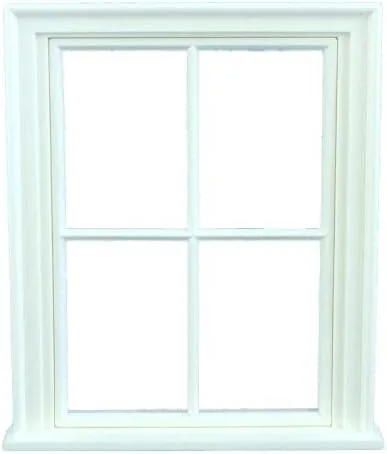 Miniatura 2 de Melody Jane Dolls Houses Constructores miniatura de DIY del panel del marco de ventana victoriano plástico blanco 4