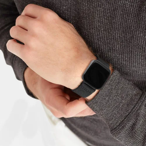 Miniatura 5 de Paquete de 8 bandas elásticas compatibles con Fitbit Versa 2/Versa para mujeres y hombres, correa trenzada de nailon ajustable Solo Loop