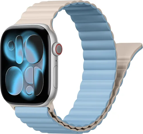 Miniatura 38 de BXUXOHS - Bandas deportivas magnéticas para Apple Watch de 40mm, 38mm, 41mm, 42mm, 44mm, 45mm, 46mm, iWatch para mujeres y hombres, correa