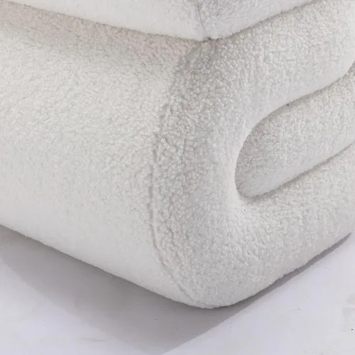 Miniatura 5 de Taburete otomano de maquillaje moderno en forma de S de tela de peluche, reposapiés debajo del escritorio, asiento adicional tapizado para sala