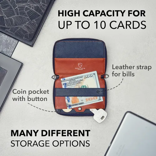 Miniatura 12 de Vaultskin NOTTING HILL - Cartera con cremallera y protección RFID para tarjetas
