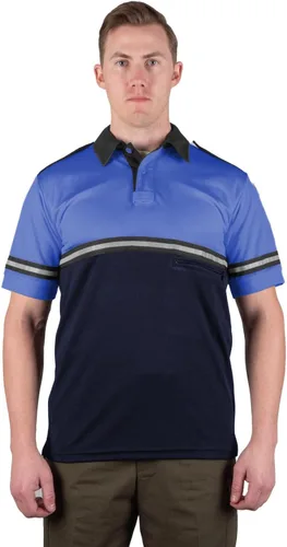Miniatura 8 de First Class Camisa de patrulla de bicicleta de dos tonos con rayas reflectantes y bolsillo con cremallera