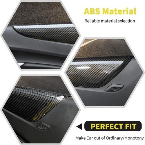 Miniatura 3 de Cubierta de decoración para reposabrazos de panel de puerta interior, accesorios de decoración interior para Chevrolet Camaro 2016-2022, textura