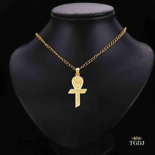 Miniatura 3 de Colgante de cruz religiosa religiosa de oro amarillo de 14 quilates más