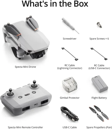 Miniatura 12 de Specta Mini dron con cámara 4K para adultos, transmisión FPV de 32800 pies, fácil de volar, cardán de 3 Aixs, vuelo de 31 minutos, 4K/30 fps, dron