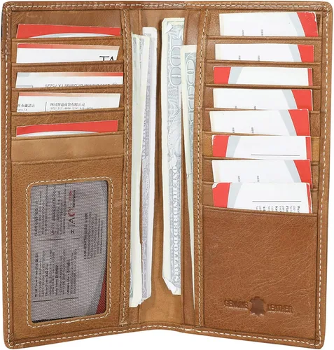 Miniatura 2 de Montana West Western Wallet American Pride Hair-On - Cartera de piel auténtica con diseño floral en relieve para hombre, Dd-marrón, Retro