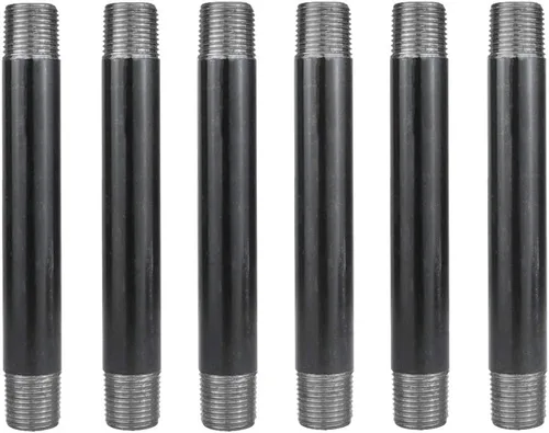 Miniatura 18 de GeilSpace Paquete de 6 Tubos de Metal Gris Precortados de 1/2" × 4" de Servicio Pesado, Acero Industrial que se Adapta a Tuberías y Accesorios