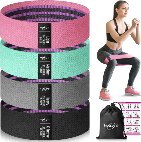 WALITO Bandas de Resistencia para Entrenamiento, Bandas de Ejercicio de Tela para Piernas y Glúteos, Bandas de Entrenamiento para Mujeres y Hombres,