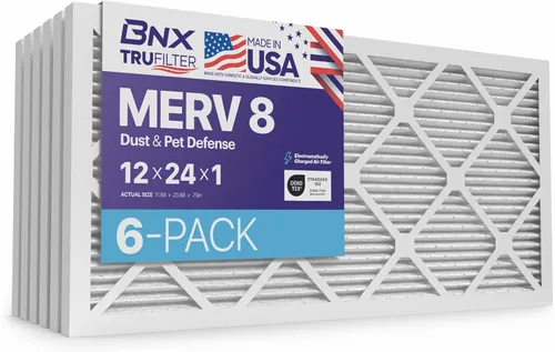 Miniatura 47 de BNX TruFilter - Filtro de aire MERV 8 de 16 x 25 x 1 pulgadas (paquete de 12) – Fabricado en Estados Unidos – Protección contra el polvo