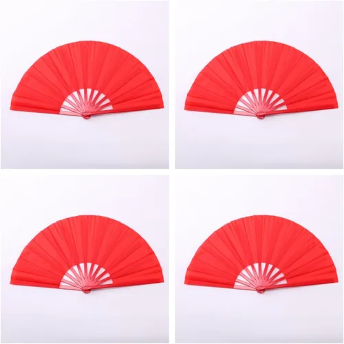Miniatura 7 de Ventilador grande de plástico de 13 pulgadas para baile de línea, abanicos de mano para mujer, plegables, exteriores, bodas, fiestas (negro)