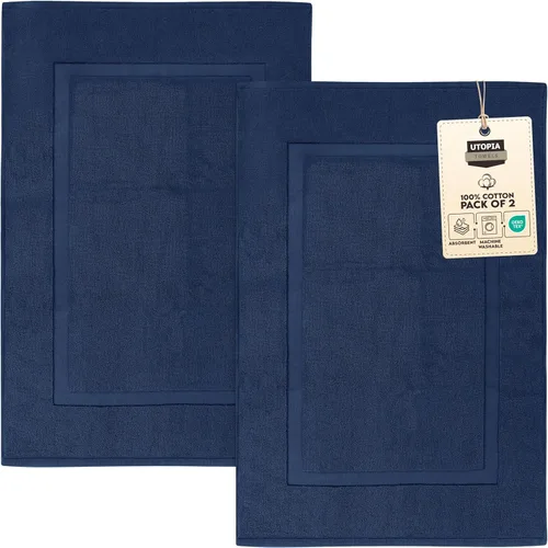 Miniatura 19 de Utopia Towels Alfombra de algodón con banda, tapetes de baño, no es una alfombra de baño, 21 por 34 pulgadas / 53.34 x 86.36 cm, 100% algodón hilado