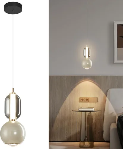Miniatura 9 de Lámpara Colgante Moderna, Iluminación Colgante LED Regulable en Negro, Luces Colgantes Ajustables para Isla de Cocina, Comedor, Dormitorio, Bar