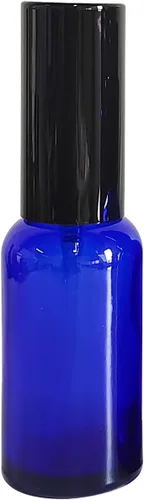 Miniatura 8 de Paquete de 12 botellas de vidrio azul de 1 onza para aceites esenciales, botella pequeña de espray de niebla fina, recargable para perfumes, viajes