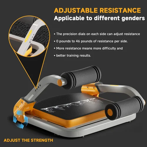 Miniatura 3 de Entrenador abdominal/máquina de crujidos, equipo de entrenamiento abdominal, resistencia ajustable 4, máquina de abdominales para entrenamiento