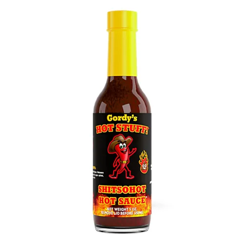 Miniatura 13 de Gordy's Hot Stuff! Salsa picante gourmet, hecha en Texas con chiles rojos para un sabor rico y complejo, hecha a mano en pequeños lotes, totalmente