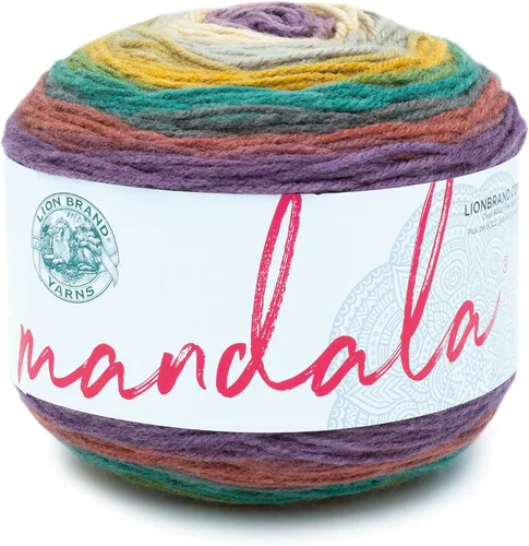 Miniatura 23 de Lion Brand Yarn Mandala - Hilo multicolor para ganchillo,tejido y manualidades, color Liger, 1770 pies, paquete de 1 unidad