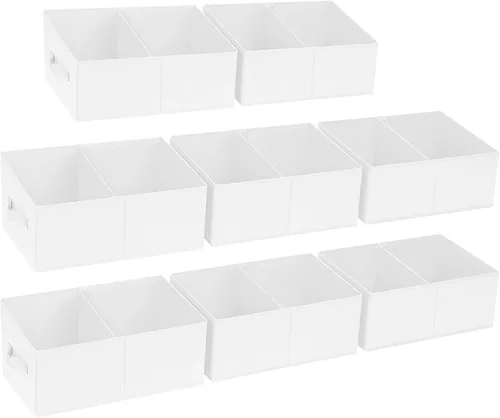 Miniatura 41 de DIMJ Contenedores de almacenamiento trapezoidales para ropa, 4 paquetes organizadores de armario y cestas de almacenamiento, cestas plegables