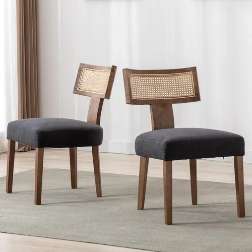 Miniatura 43 de RIVOVA Juego de 4 sillas de comedor modernas de mediados de siglo, tapizadas de piel sintética, sillas Parson modernas sin brazos de cocina, sillas