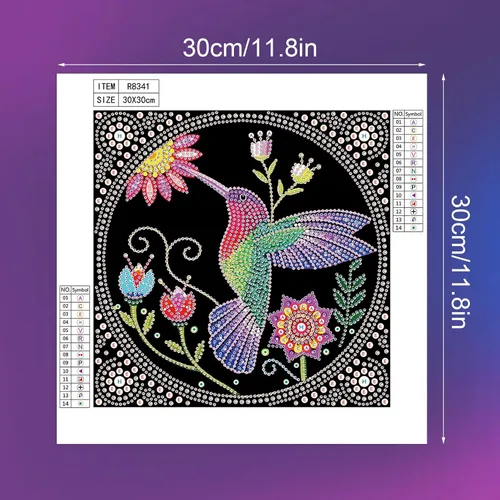 Miniatura 3 de antor Paquete de 4 pinturas de diamantes de imitación de cristal con forma especial, arte de diamantes de mandala, kits de pintura de diamantes