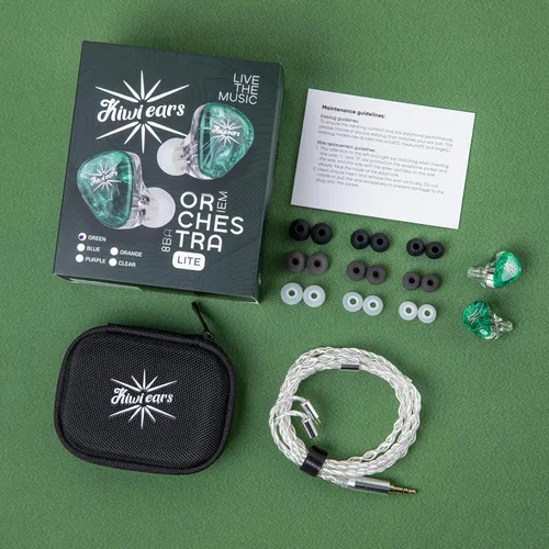 Miniatura 9 de Linsoul Kiwi Ears Orchestra Lite Performance - Monitor intrauditivo personalizado de 8BA IEM con cable OFC de cobre desmontable de 4 núcleos 7N sin