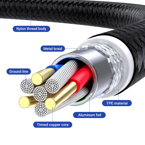 Miniatura 4 de Cable de carga magnético 3 en 1 de rotación de 540° (paquete de 7, 1.6 pies/3.3 pies/6.6 pies/6.6 pies/10 pies/10 pies), cargador de teléfono