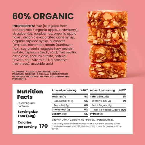Miniatura 2 de Orchard Bar s Barras de frutas y nueces sin OMG, mango y papaya almendra, 1.4 onzas, paquete de 12