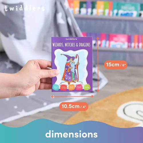 Miniatura 3 de THE TWIDDLERS - Paquete de 24 mini libros para colorear de 6 temas a granel para niños a partir de 3 años, incluye castillos, dragones, pirata