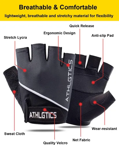 Miniatura 6 de SUJAYU Guantes de entrenamiento para mujeres y hombres, guantes de gimnasio para entrenamiento y fitness