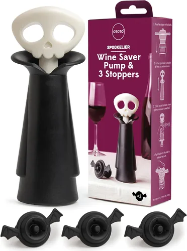 Miniatura 12 de OTOTO Juego de 2 tapones de vino – Tapón para botella de vino bajo y guitarra, divertidos corchos de vino, accesorios de vino, tapón de champán