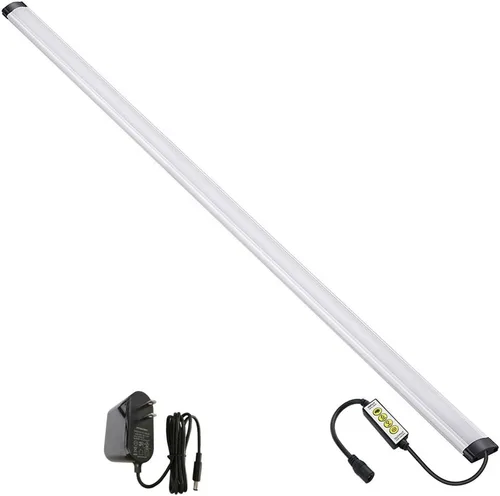 Iluminación regulable debajo del gabinete, barra de luz LED RGB, lámpara de control en línea, luces multicolor debajo de la encimera para