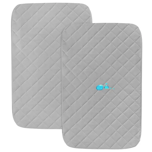 Miniatura 8 de Funda de colchón de moisés para colchón de reloj de arena/moisés ovalado, protector de colchón impermeable acolchado para moisés (32 x 17 pulgadas)