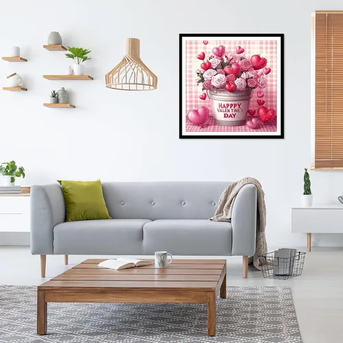 Miniatura 2 de EOBROMD Kit de pintura artística de diamantes de flores, pinturas de diamantes de perforación completa para adultos principiantes, pintura
