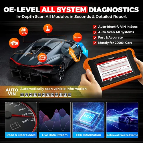 Miniatura 3 de LAUNCH Creader Elite V3.0 para escáner Land Rover Jaguar OBD2, herramienta de diagnóstico bidireccional de sistemas completos 2026, CAN-FD y DOIP