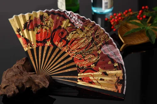 Miniatura 3 de Terra Distribution Abanico Plegable [Importación de Japón] Abanicos de Mano para Mujer Plegables, Abanico Japonés, Diseño Único, Bambú Hecho a Mano