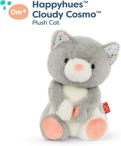 Miniatura 5 de B. toys – Gato de peluche de 12 pulgadas – Animal de peluche – Gatito súper suave – Gris y blanco – 12 pulgadas – Lavable – Bebé, niño pequeño, Gato
