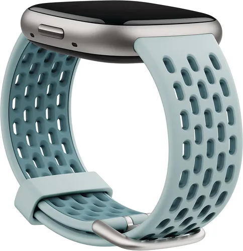 Miniatura 2 de Fitbit Correa deportiva para Fitbit de 0.94 pulgadas, azul mar/océano, grande *compatible con Sense 2, Sense, Versa 4 y Versa 3