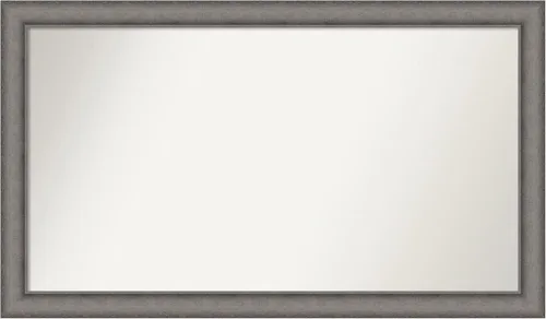 Miniatura 478 de Amanti Art Espejo de pared personalizado no biselado (24.5 x 24.5 pulgadas), marco gris marrón alta, varios tamaños personalizados, espejo de baño