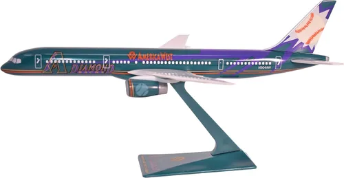 Miniatura 3 de América Occidental "D de espalda" Boeing 757 – 200 Modelo de avión miniatura Snap Fit Kit 1: 200 parte # abo-75720h-600