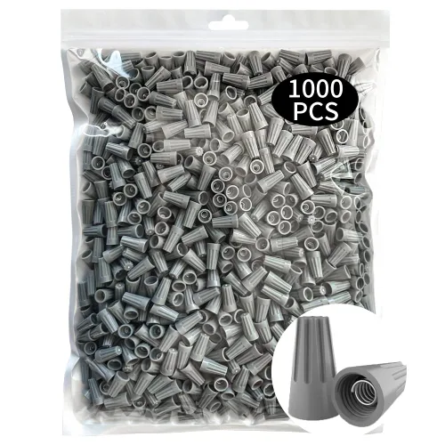 Miniatura 11 de ZIPCCI 1000 piezas tuercas eléctricas de los conectores del alambre, terminales azules de la torsión del alambre de los casquillos de los resortes