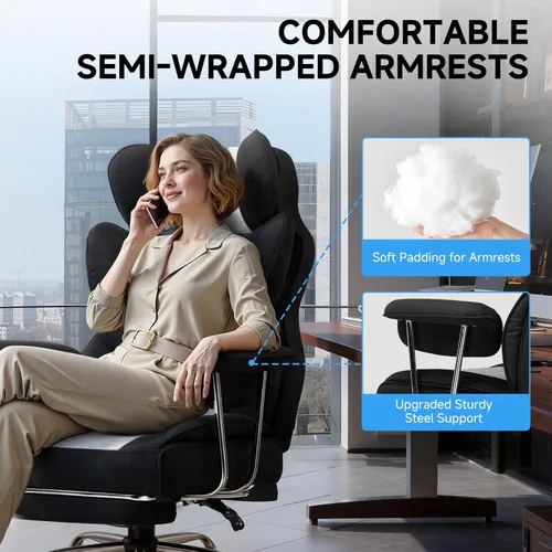 Miniatura 5 de GTPLAYER Silla para videojuegos, silla de oficina con soporte lumbar de resorte de bolsillo, ergonómica y cómoda, silla de escritorio de oficina