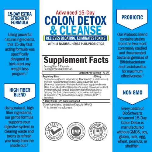 Miniatura 4 de Suplemento diario de frutas y verduras para mujeres y hombres (suministro de 1 mes) más limpieza de 15 días para la salud del colon y el intestino
