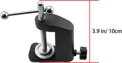 Miniatura 4 de Abrazadera en C negra Soporte voladizo Abrazadera Soporte de abrazadera de lámpara de escritorio Accesorios de clip Manguera Base de brazo oscilante