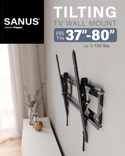 Miniatura 2 de Sanus Soporte de pared universal de perfil bajo con inclinación para televisores de 37" - 80" LED, LCD y plasma, elimina el deslumbramiento con 10º