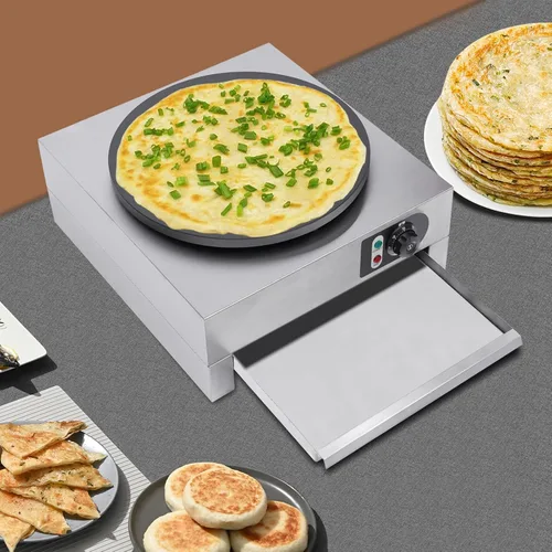 Miniatura 3 de Máquina eléctrica para hacer crepes de 3KW, 16 pulgadas, para hacer crepes comercial, temperatura ajustable 122.0-572.0 °F (122-572℉) 110V con 3000w