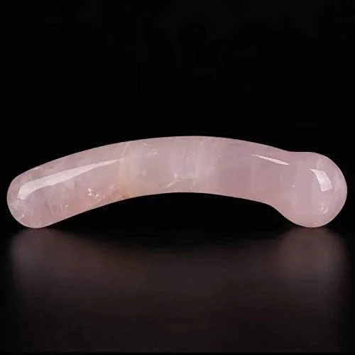 Miniatura 2 de BEINUANCRYSTAL - Rodillo curvo de cuarzo rosa de cristal natural de 170 a 7.087 in para mujer, color rosa
