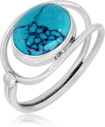 Miniatura 8 de Anillo de plata de ley 925 para mujer, anillo de piedras preciosas naturales, anillo de aniversario de plata de ley, juego de bisel