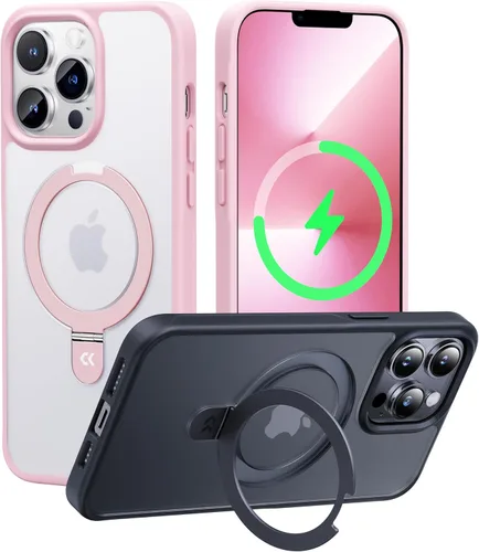 Miniatura 46 de CASEKOO- Funda para iPhone 15 c/soporte magnético invisible [protecc. militar contra caídas] [compatible c/MagSafe], a prueba de impactos, delgada