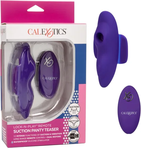 Miniatura 14 de CalExotics Lock-N-Play SE-0077-58-3 - Vibrador de clítoris de silicona resistente al agua con 12 funciones, recargable con vibración parpadeante