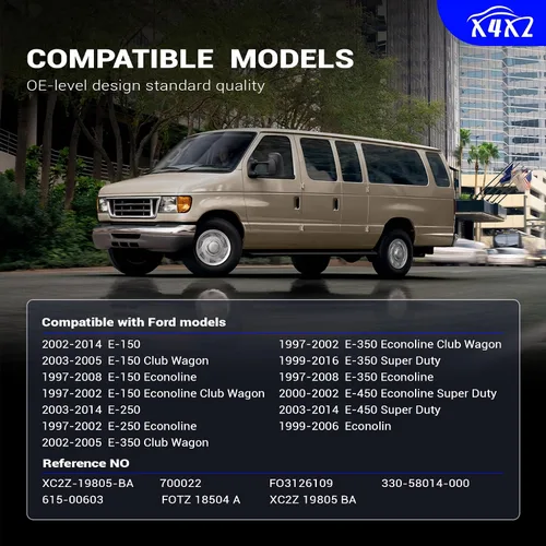 Miniatura 2 de 700022 Motor soplador de calentador de CA compatible con Ford E-150 E-250 E-350 Super Duty Econoline Club Wagon 1997-2014 Reemplazo FO3126109